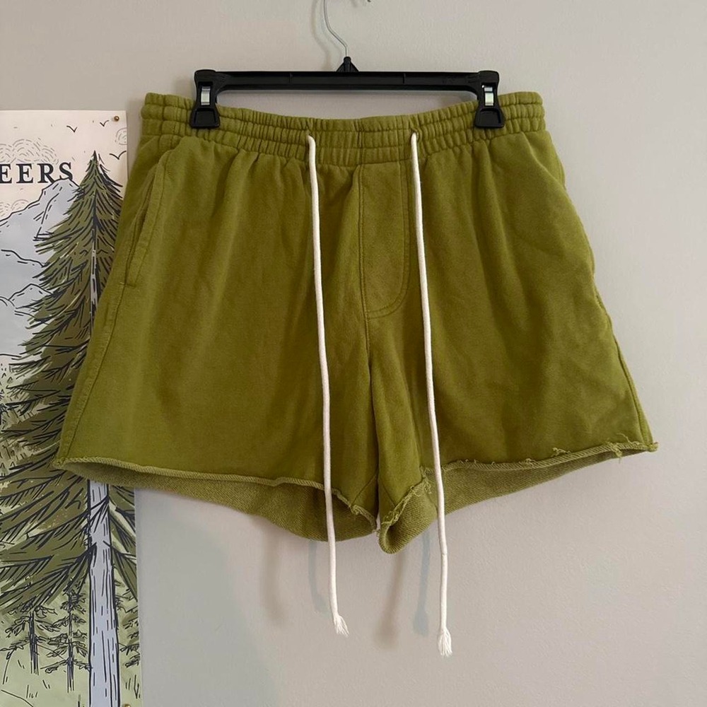 Urban Outfitters BDG Green Raw Hem Sweat Shorts